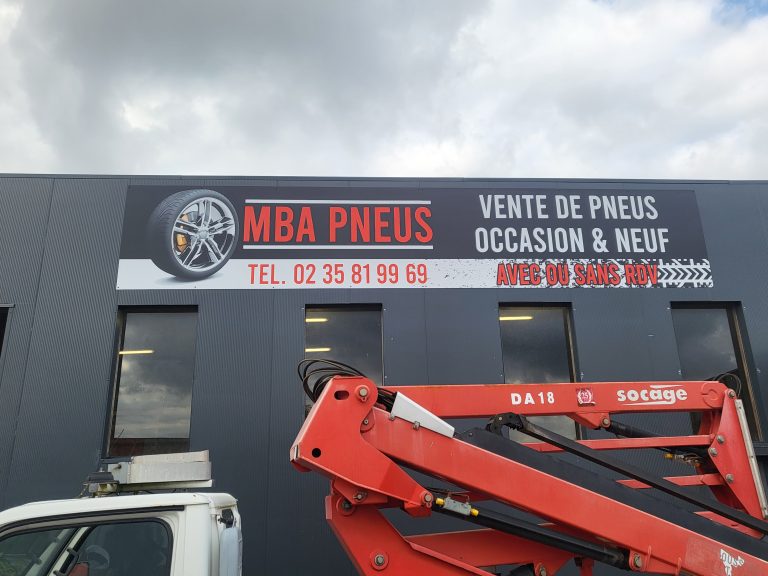 enseigne MBA pneus normandie