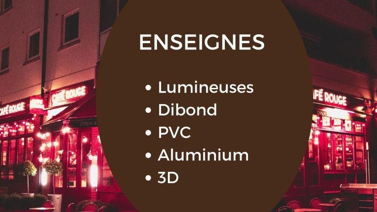 Enseignes lumineuse Dibond PVC 3D Aluminium